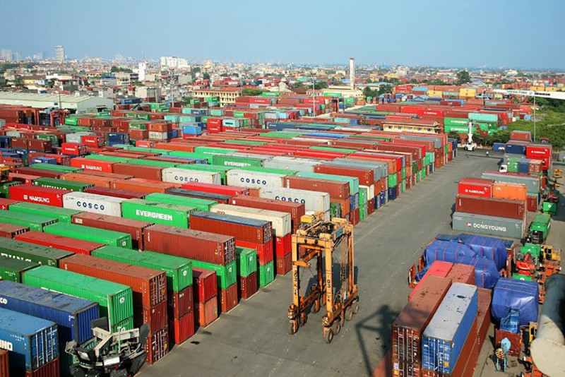 Bến bãi container diện tích gần 400.000 m2 của Viconship - doanh nghiệp cảng biển tại Hải Phòng (Ảnh: Viconship)