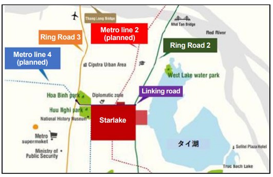 Bản kế hoạch về trung tâm thương mại thứ hai của Takashimaya tại Khu đô thị Starlake Tây Hồ Tây - Hà Nội. Nguồn: Takashimaya