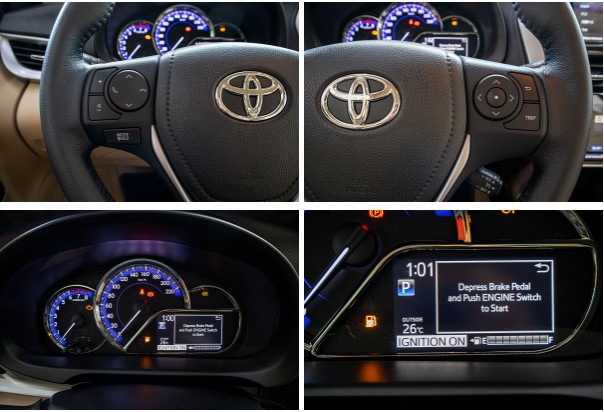 Ảnh 4 +5  Vô-lăng thêm nhiều tính năng và màn hình TFT mới trên Toyota Vios