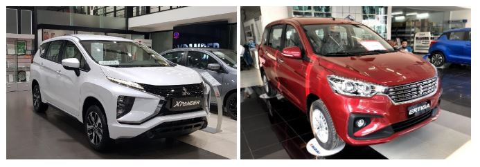 Mitsubishi Xpander và Suzuki Ertiga là hai đối thủ mạnh của Toyota Innova (Ảnh: Internet)