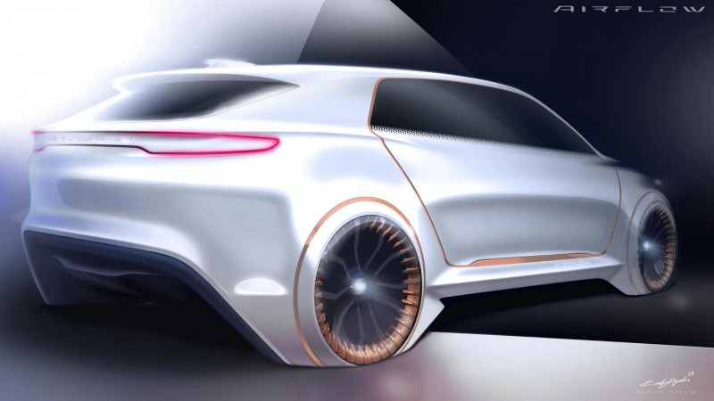 FCA Airflow Vision Concept có các bánh xe khá kỳ lạ