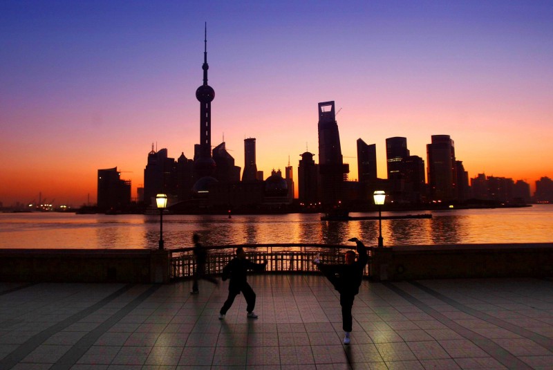 Người tập thể dục buổi sáng tại Thượng Hải 