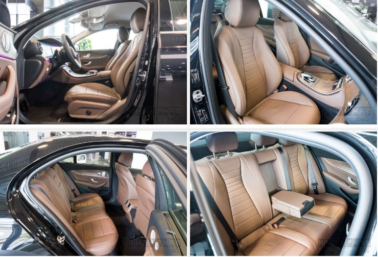 Ghế ngồi trên Mercedes-Benz E 200 Exclusive 2020 rộng rãi.