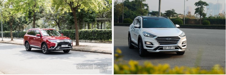 Mitsubishi Outlander 2020 và Hyundai Tucson 2020 đều cóvô-lăng nhẹ nhàng - Ảnh Khải Phạm