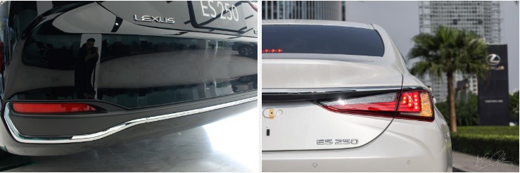 So sánh xe Mercedes-Benz E 300 AMG 2020 với Lexus ES 250 2020 về đuôi xe