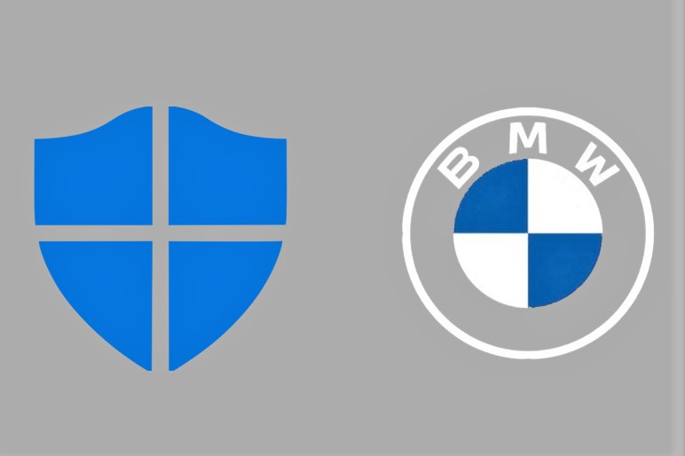 Có ý kiến cho rằng logo mới của BMW na ná Windows Defender.