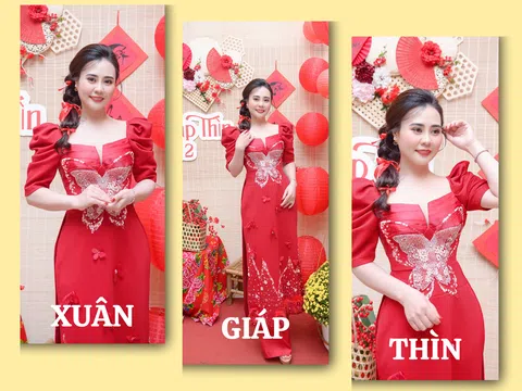 Hoa hậu Phan Kim Oanh rạng ngời trong sắc xuân Giáp Thìn 2024