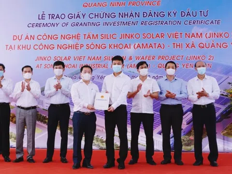 Tập đoàn Jinko Solar: Đầu tư gần 20.000 tỷ triển khai liên tiếp 2 dự án tại Quảng Ninh