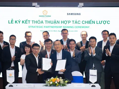 Tập đoàn Hưng Thịnh ký kết hợp tác chiến lược với Samsung Vina