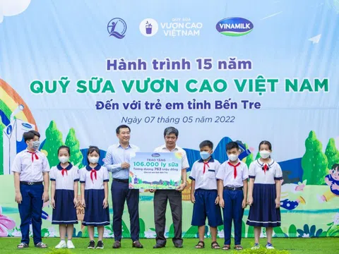 Vinamilk khởi động hành trình năm thứ 15 của quỹ sữa Vươn cao Việt Nam