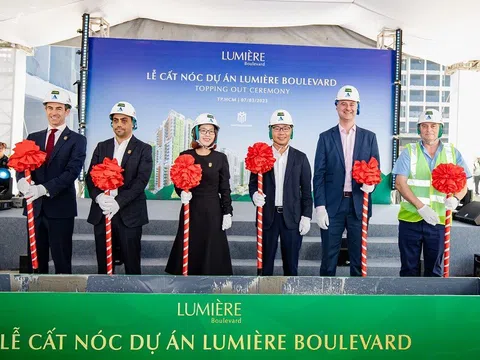 Masterise Homes chính thức cất nóc dự án LUMIÈRE Boulevard tại trung tâm đại đô thị Grand Park