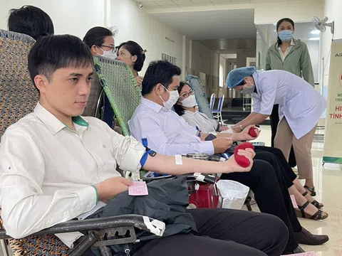 Nhà quản lý cùng nhân viên THACO AGRICULTURE chung sức tham gia chương trình hiến máu