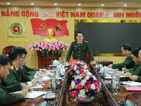 Giám đốc công an tỉnh Nghệ An làm việc với Phòng An ninh đối ngoại nhân dịp đầu năm mới