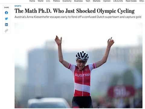 Nữ Tiến sĩ Toán học gây sốc khi đạt huy chương vàng môn đua xe đạp tại Olympic Tokyo 2020