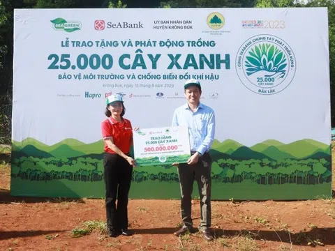 SeABank trao tặng 25.000 cây phủ xanh đất rừng tại Đắk Lắk
