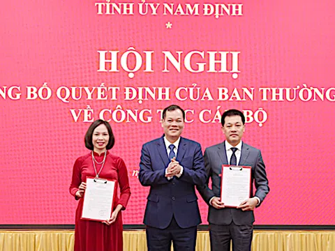 Nam Định bổ nhiệm 2 Phó Chánh Văn phòng Tỉnh uỷ mới